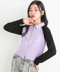 ZIDDY/【 ニコ☆プチ 掲載 】バイカラーダブルオープンジッパーラグランTシャツ(130/505916749