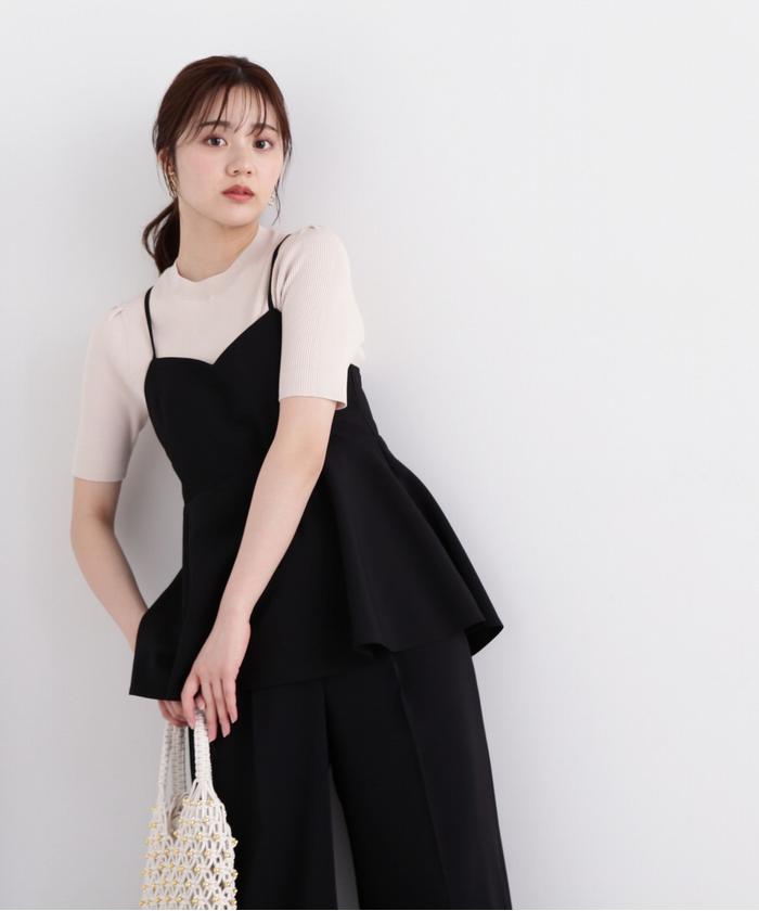セール 50%OFF】ペプラムキャミニットセット(505916978 セール 50%OFF】ペプラムキャミニットセット(505916978