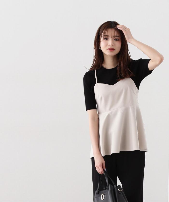 セール 50%OFF】ペプラムキャミニットセット(505916978 セール 50%OFF】ペプラムキャミニットセット(505916978