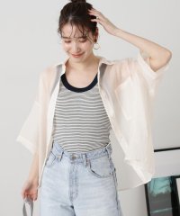 N Natural Beauty Basic/クロップド半袖シアーシャツ/505916979