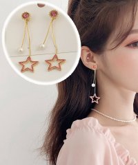 shoppinggo/パール ピアス 星 ハート レディース 揺れる アクセサリー かわいい キラキラ/505917144