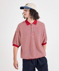 Penguin by Munsingwear/CREPE WEAVE BORDER KNIT POLO SHIRT / クレープウェーブボーダーニットポロシャツ/505824446