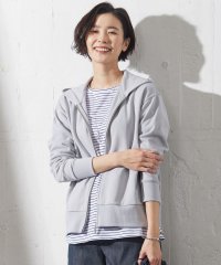 J.PRESS LADIES（LARGE SIZE）/URAKE フーディー ジップアップ パーカー/505841725