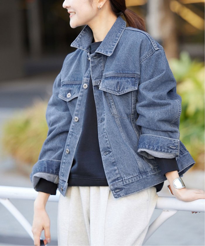 LE DENIM ボクシートラッカーデニムジャケット(505914342 LE DENIM ボクシートラッカーデニムジャケット(505914342