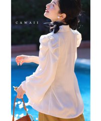 CAWAII/ふんわりギャザー袖の肩パッド入りブラウス風ジャケット/505917182