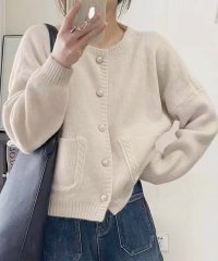 Amulet/アミュレット Amulet ショート丈2wayカーディガン レディース 10代 20代 30代 韓国ファッション カジュアル 秋 冬 無地 シンプル 上着 羽織/505917603