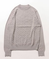 Men's Bigi/ランダムヘリンボン編み12Gジャカードニット/505917754