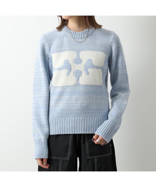 セール】ガニー GANNI GANNI ニット Graphic Oーneck Pullover セール】ガニー GANNI GANNI ニット Graphic Oーneck Pullover