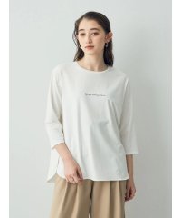 YECCA VECCA/ラウンドヘム7分袖ロゴTee/505918064