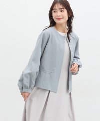 Honeys/ハニーズ Honeys ドロスト使いブルゾン アウター ジャケット レディース 白 黒 ジャカード素材 長袖/505918238