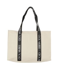 CECIL McBEE/セシルマクビー CECIL McBEE トートバッグ レディース Lサイズ ファスナー付き ロゴタイプ ブラック ホワイト 黒 白 CM121140/505918319