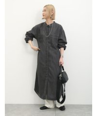 Samansa Mos2 blue/【ECO DENIM】シャツワンピース/505918467