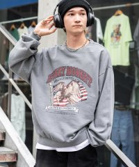 Rocky Monroe/トレーナー スウェット メンズ レディース 裏毛 プルオーバー プリント ルーズ オーバーサイズ ビッグシルエット クルーネック ピグメント アメカジ カジュア/505918555