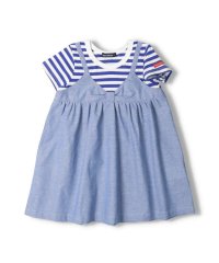 moujonjon/【子供服】 moujonjon (ムージョンジョン) ボーダーTシャツレイヤード風ワンピース 80cm～140cm M42303/505919023