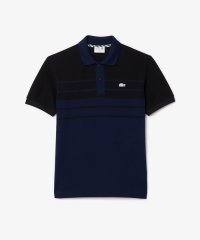 LACOSTE Mens/モノトーンパネルボーダーポロシャツ/505902242