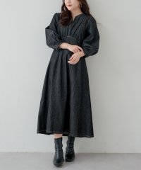 OLIVE des OLIVE/袖ボリュームデニムワンピース/505914071