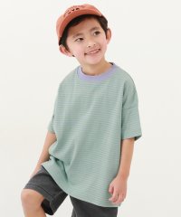 devirock/ビッグシルエット ボーダー 半袖Tシャツ 子供服 キッズ ベビー 男の子 女の子 トップス 半袖Tシャツ Tシャツ /505917607