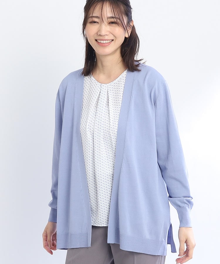 セール】【SALE/洗える】コツキ柄ブラウス＋カーディガン