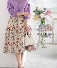 Sawa a la mode/レディース 大人 上品 艶やかなチューリップのゴブラン織りスカート/505922028