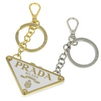 PRADA/PRADA プラダ TRIANGLE LOGO METAL トライアングル ロゴ メタル キーリング キーホルダー 分割可能/505922253