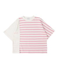 GROOVY COLORS/ボーダー切り替え WIDEシルエット Tシャツ/505835815