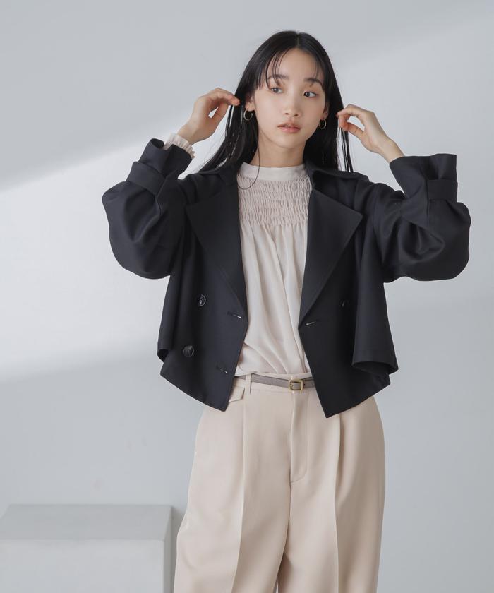 セール 30%OFF】撥水&花粉ガード加工クロップドトレンチコート
