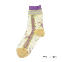 dotfukuske/ドットフクスケ .fukusuke .fukuske(ドット福助) 走って走って走って 花柄 シアー つま先補強加工 つま先かかと：光沢のある/505922834
