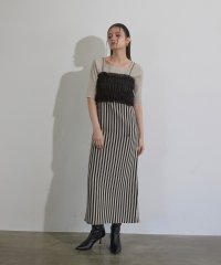 MIELI INVARIANT/Stripe Square N/C Knit Dress/505927604