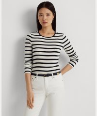 LAUREN RALPH LAUREN/ストライプド コットン ロングスリーブ Tシャツ/505928126