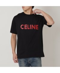 CELINE/セリーヌ Tシャツ カットソー クルーネックTシャツ ブラック レッド メンズ CELINE 2X51I671Q 38BR/505928344