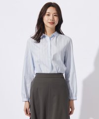 J.PRESS LADIES（LARGE SIZE）/【洗える】ランダムストライプ シャツカラー ブラウス/505928386