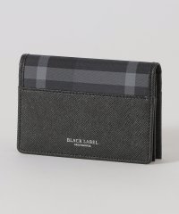 BLACK LABEL CRESTBRIDGE/エンボスレザートーナルクレストブリッジチェックカードケース/505860144