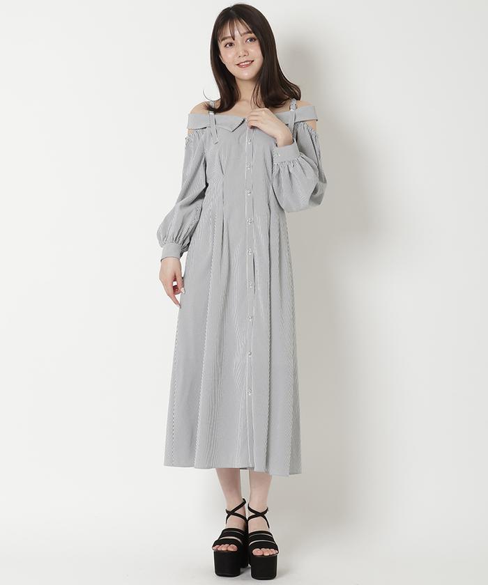 専用　AKRIS アクリス　シルクブレンド　ストライプ ワンピース セール 50%OFF】オリジナルレトロストライプワンピース