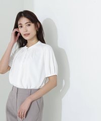 NATURAL BEAUTY BASIC/フロントタックパフスリーブブラウス/505928881