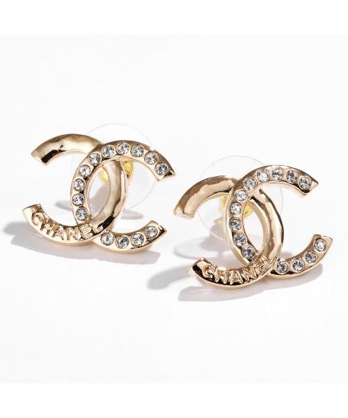 CHANEL ピアス ABD104 B16157 ココマーク ラインストーン(505930604 