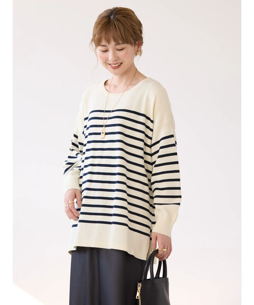 BURBERRY バーバリー ニットチュニック ワンピース ボーダー M