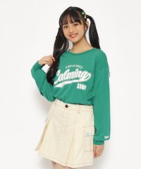 PINK-latte/【130cmあり】カレッジロゴロングTシャツ/505931175