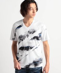 HIDEAWAYS NICOLE/フォトラインアラカルトVネック半袖Ｔシャツ/505796160