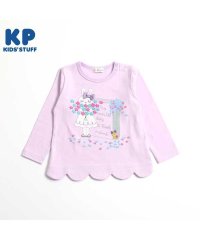 KP/KP(ケーピー)【TioTio抗ウイルス加工】mimiちゃんアップリケとお花刺繍の長袖Tシャツ(90)/505921006