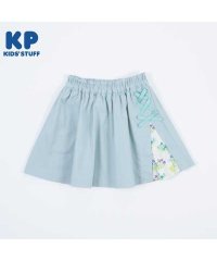 KP/KP(ケーピー)花×リボン柄切り替えのコットンツイルスカート(140～150)/505921589