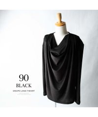  GENELESS/ジェネレス GENELESS tシャツ メンズ 長袖 ドレープネック 長袖tシャツ ヴィジュアル系 トップス ドレープ V系 モノトーン XL インナー メンズ/505927692