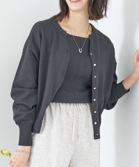 abahouse mavie/【アンサンブル対応】麻タッチキーネック2WAYカーデ/505928750