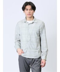 TAKA-Q/ModernRelax ストレッチチェック柄 ワイドカラー長袖シャツ メンズ シャツ カジュアル トップス インナー 長袖 ギフト プレゼント ライトアウター /505928980