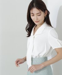 NATURAL BEAUTY BASIC/シャツカラーボウブラウス/505932670