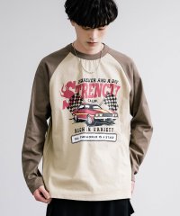 Rocky Monroe/ロンT ラグラン 長袖 メンズ レディース カットソー Tシャツ プリント カレッジ 天竺ボディ ロゴ 綿 コットン 古着 リラックス ルーズ ビッグシルエット/505934478