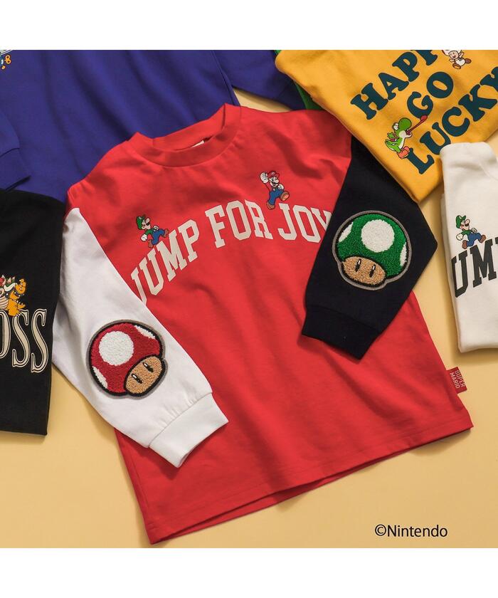 クーポン】スーパーマリオ ロゴグラフィックTシャツ(505705385