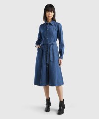 BENETTON (women)/ウエストマーク長袖デニムシャツワンピース/505915342