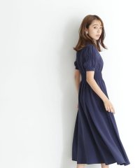 NATURAL BEAUTY BASIC/シャーリングネック楊柳ワンピース/505932674