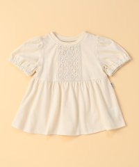 COMME CA ISM KIDS/レース付き パフスリーブTシャツ/505920223