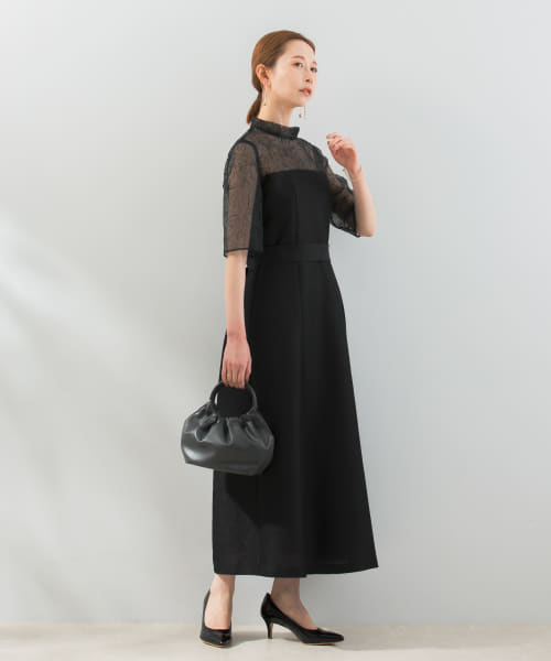 URBAN RESEARCH ROSSOバックリボンジャガードフォルムワンピース URBAN RESEARCH ROSSO 【URBAN RESEARCH ROSSO】バックリボン